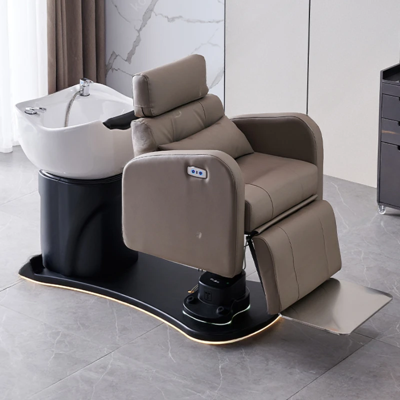 

Electric Bed Shampoo Chairs Intelligent Multifunctional Rotate Hairdressing Shampoo Chairs Silla Peluqueria Spa Furniture QF50SC