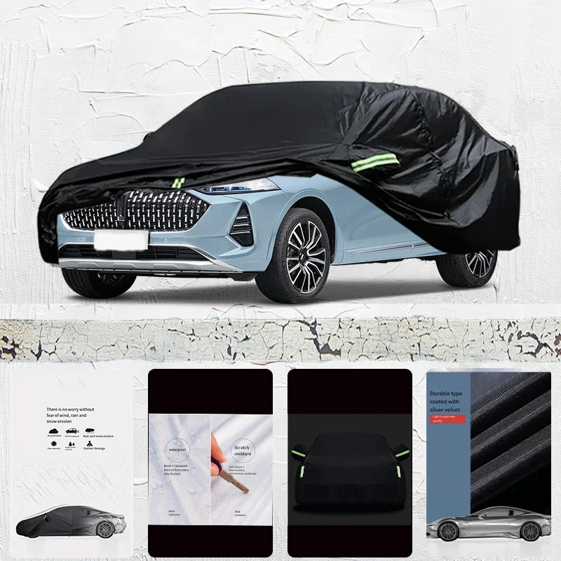 

For Wey Coffee 01 Anti-UV Sun Shade Rain Snow Resistant Black Cover Dustproof Car umbrella Full Car Cover Outdoor Protection