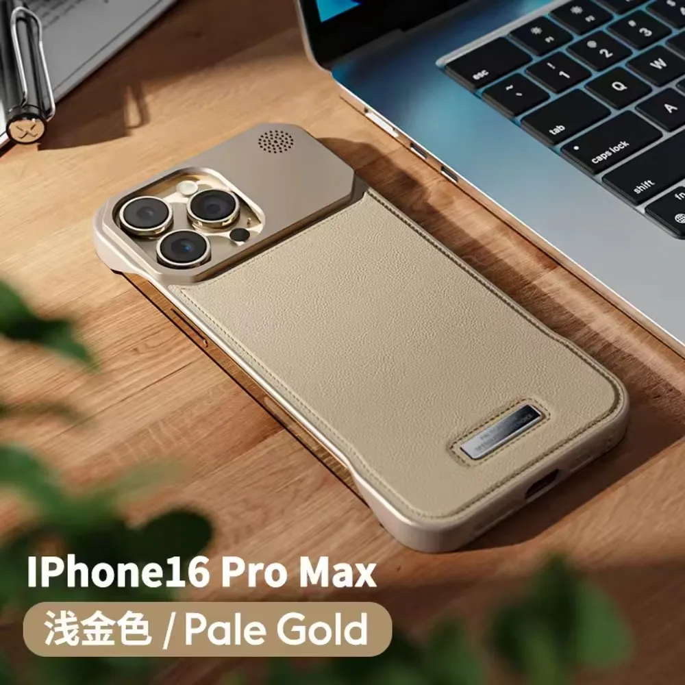 

For IPhone 11 12 13 14 15 16 17 Pro Max Plus Luxury Borderless Case Magnetic PU Leather Aromatherapy & Wireless Charging Support
