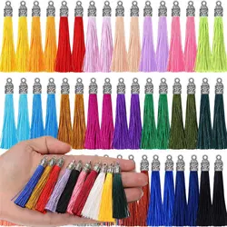 10-100Pcs Keychain Tassel Charms Bulk Silky Handmade Tassels Mini Crafting Tassel for Earrings Bracelets Necklaces DIY Craft