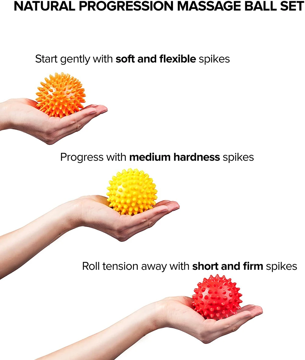 1Pcs BOTQTOW Spiky Massage Ball,Physical Therapy Massage Balls,Hard Lacrosse Ball & Spiky Massage Ball for Myofascial Release