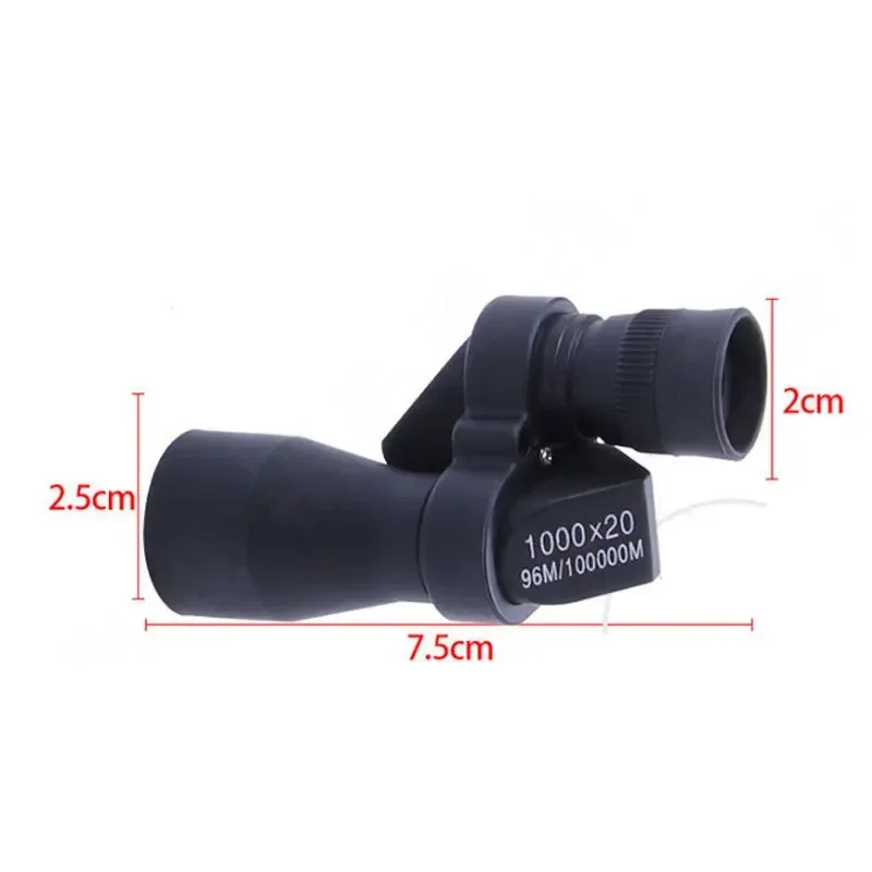 Tragbares Mini-Taschenmonokular-Teleskop mit 1000-facher Vergrößerung, 20-mm-Objektiv für Outdoor-Angeln, Jagd, Camping, Beobachtung – Detail 7