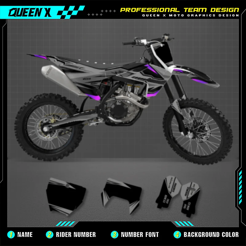 

Queen X MOTOR Motorcycle Graphics Decal Stickers Kits For Husqvarna TE FE 125-450 2017 2018 2019 TC FC 2016 2017 2018