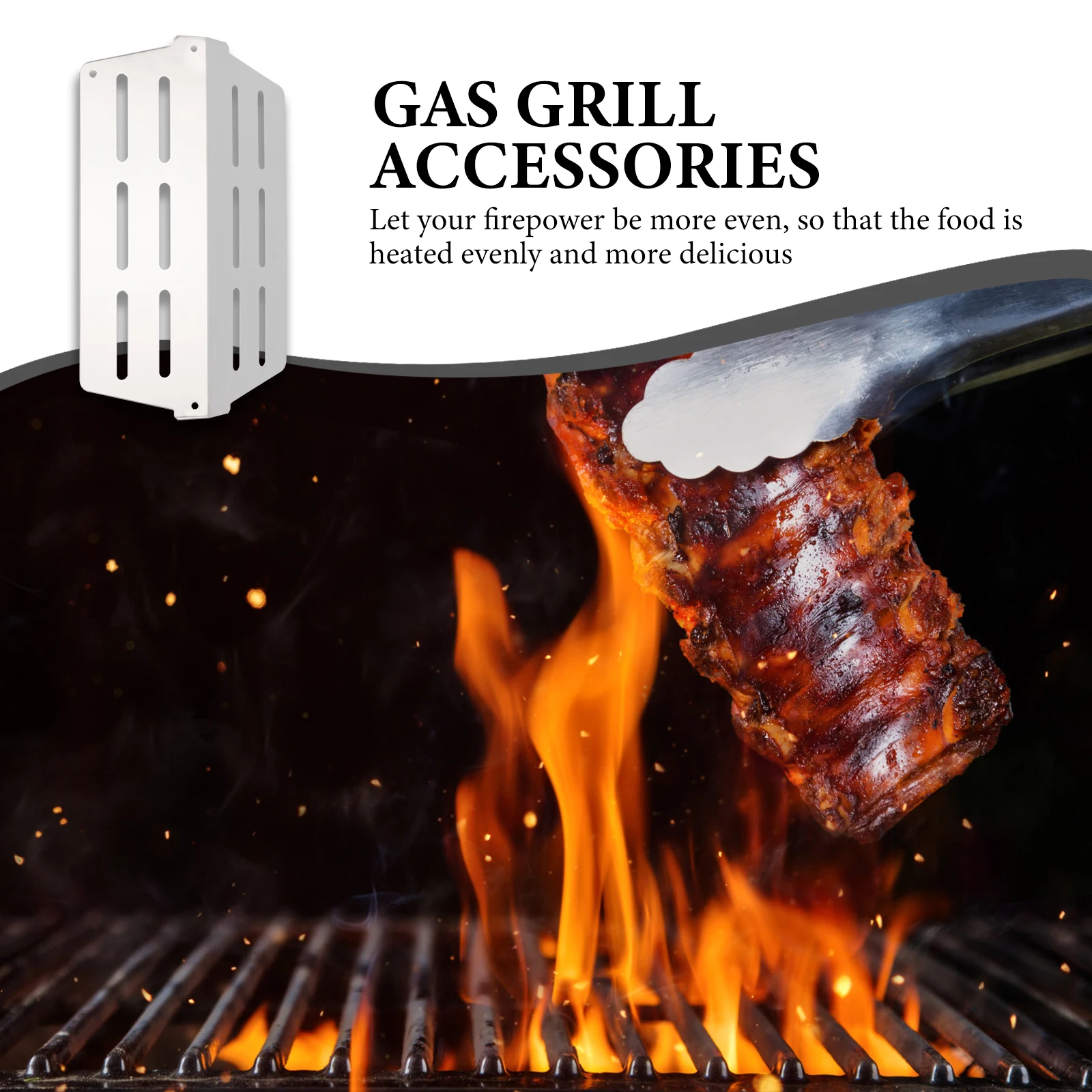 

Universal Gas Grill Plates Stainless Steel Flame Tamer Durable Thick Heat Boards Even Cooking Surface Easy Installation Heat