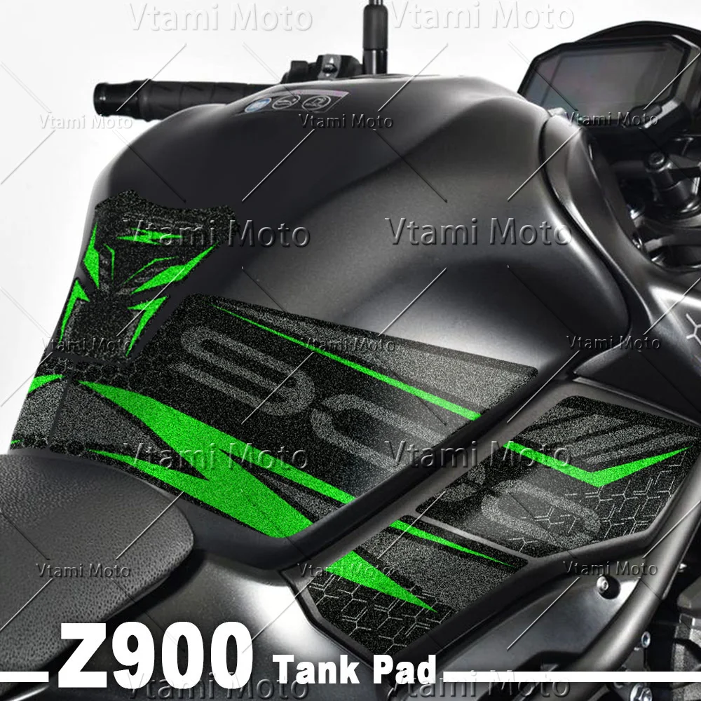 Almofada do tanque da motocicleta adesivos anti-deslizamento tanque protetor de gás decalques kit acessórios à prova dwaterproof água para kawasaki z900 z 900 2017-2024