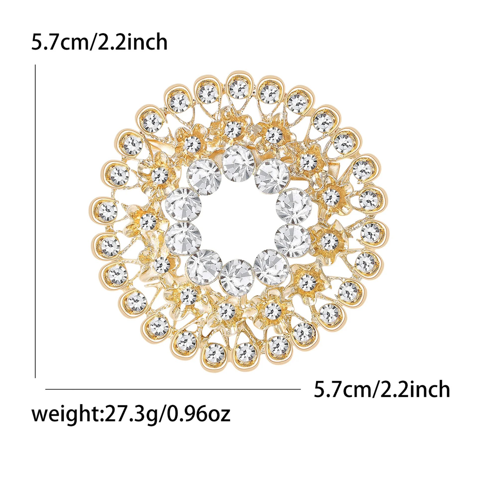 بروش خاتم من حجر الراين مرصع بالألماس، هدية إكسسوارات الملابس ذات شارة معدنية راقية ومبتكرة ومتعددة الاستخدامات