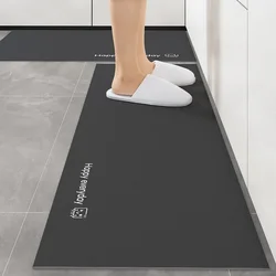 Kitchen Floor Mat Oil-proof Leather Non-slip Pvc Carpet Waterproof Rug Wipeable Foot Mats Home Decoration Alfombra Cocina 주방 카펫