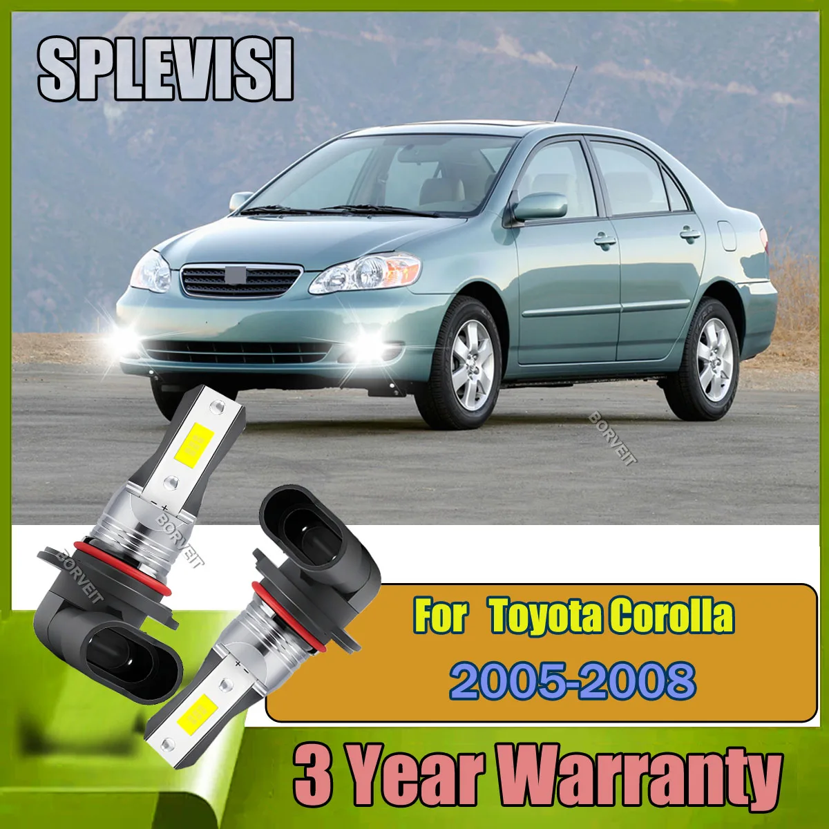

LED Lights 45W 4500LM Bright White Car Foglight Bulbs 12V 6000K White For Toyota Corolla 2005 2006 2007 2008