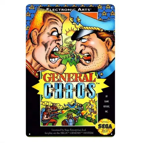 Y1,General Chaos Retro Video Game Metal Poster Tin Sign 20*30cm-aluminum
