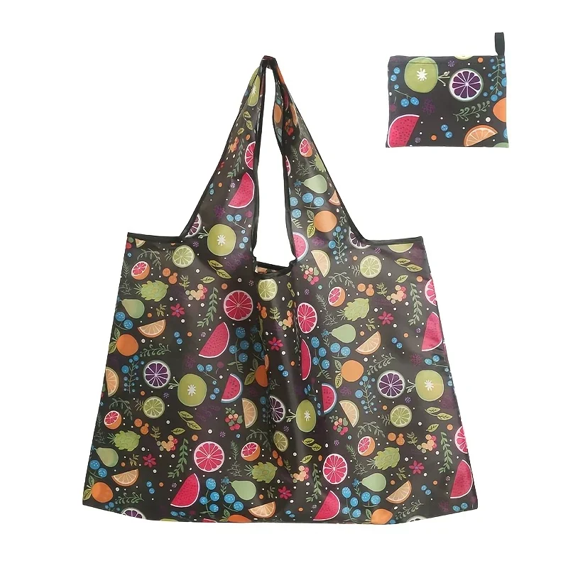 1 Pack Eco Friendly Reusable Shopping Tote Bag, Foldable Large Capacity Handbag for Travel, Office & Organization