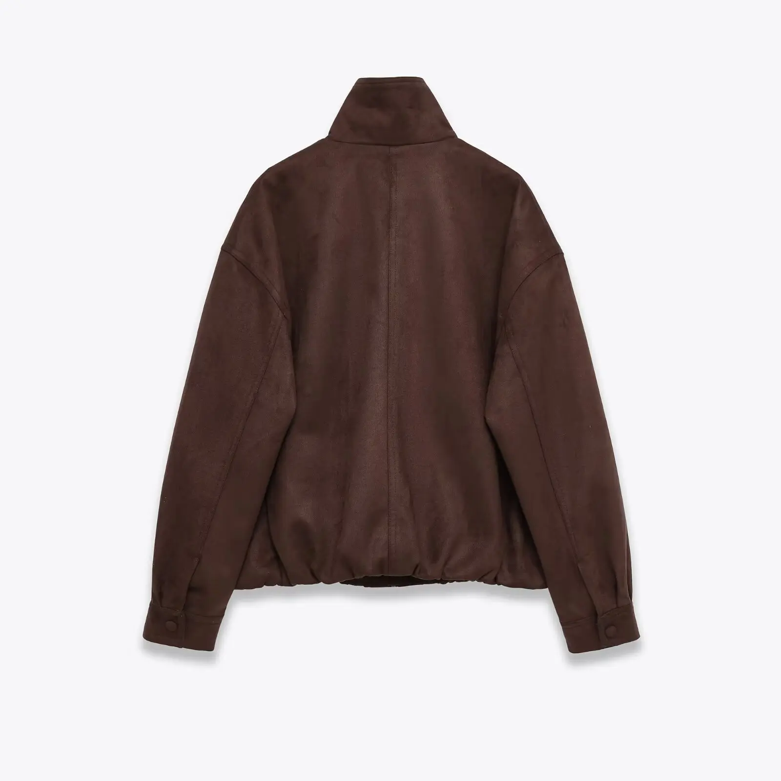 جيني آند ديف الأمريكية الرجعية موضة سترة نسائية الحد الأدنى من جلد الغزال Bomber سترة المرأة بلايز سترة نسائية ملابس امرأة