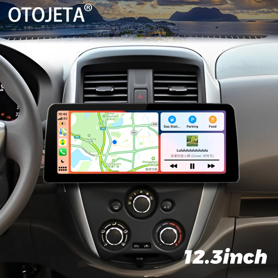 12.3inch Android 14 Screen For Nissan Sunny 2015 GPS Multimedia Car Video Player Radio 2Din Stereo Navigation Carplay Head Unit