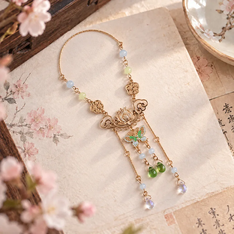 1/6 BJD Doll Jewellery Chinese-style Elegant Tassel Gemstone Necklace Premium Pearl Ruby Necklace For 30cm Supermodel BJD Doll