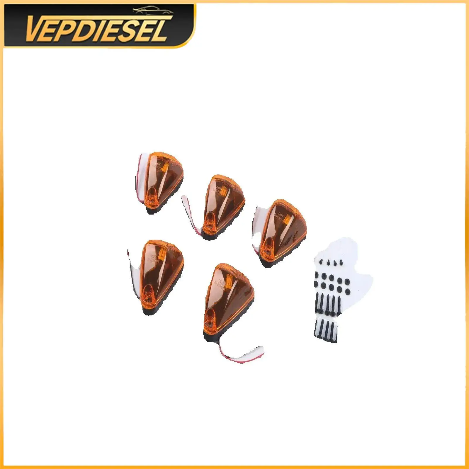 

5 шт. Янтарный светодиодный комплект габаритных фонарей на крыше кабины для Ford F250 F350 F450 1999-2016 Super Duty