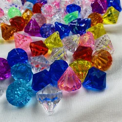 100pcs Fake Diamond Crystal Gem Toy Treasure Chest Pirate Acrylic Paperweight Diy Art Craft Decorative Gift Photography Props