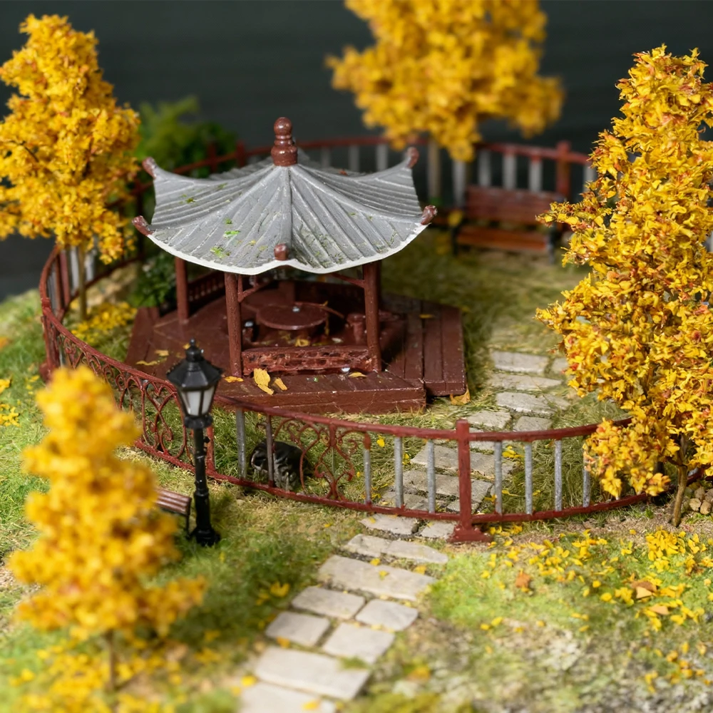 Modelo de polvo de árbol en miniatura de colores mezclados, 4 bolsas, para bricolaje, hojas, follaje, construcción, Micro paisaje, ferrocarril, mesa de arena, Kit de Diorama de escena