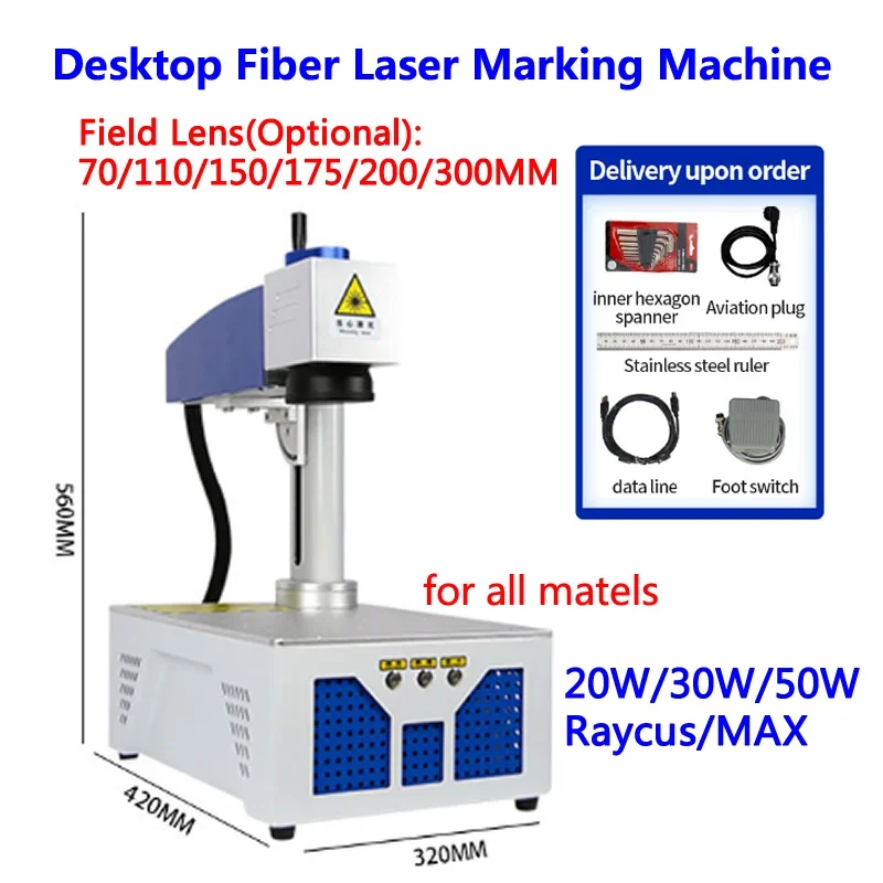 Disassembled LY Desktop Mini Galvo Scanner Align System All In One Optical Fiber Laser Nameplate Marking Machine Fiber Laser