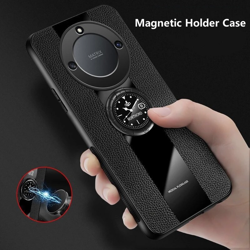 Magnetic Holder Case For Realme 11 Pro Plus Case Luxury PU Leather Phone Cover For Realme 11 11Pro 5G Funda Ring Capa Bumper