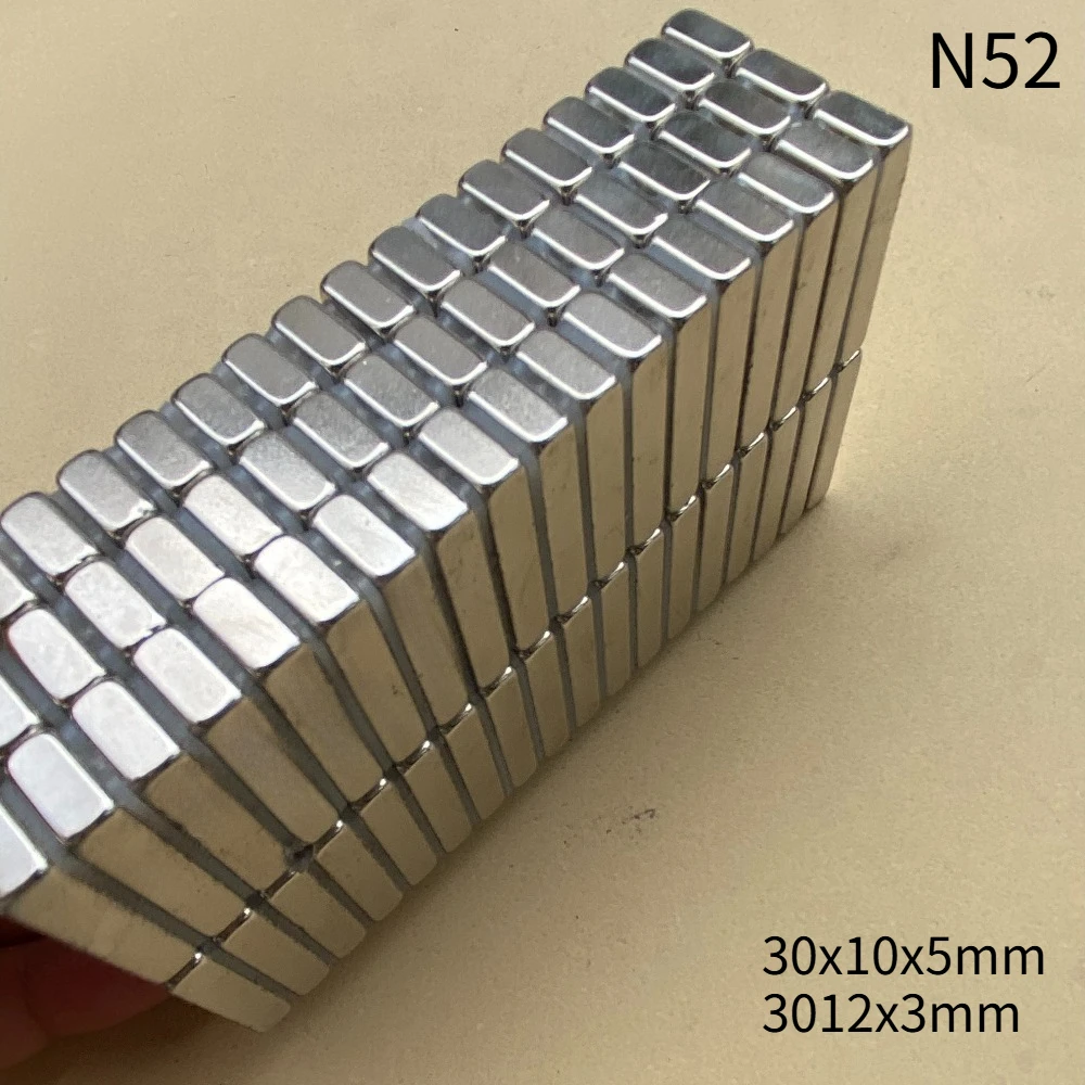 N52 30x10x5 30x12x3 Magnet  Motor Square Neodymium 30*10*5 Booster Customised Whiteboard Diy  Refrigerator  Project Dropshipping