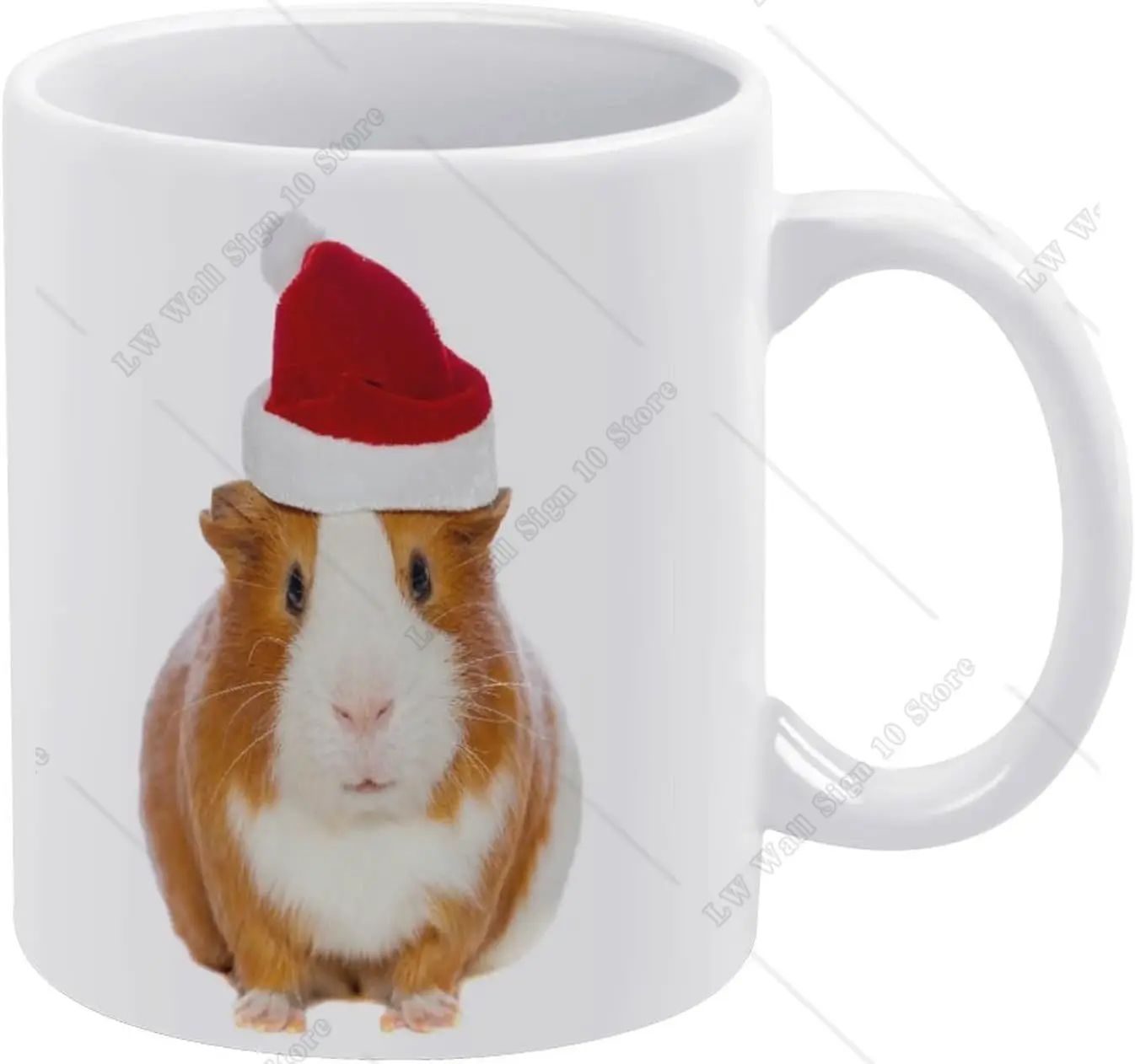 Christmas Guinea Pig Mug Coffee Mug Ceramic Mug Drinking Cup with Handle Coffee Cup 11oz for Office Home Christmas Gift