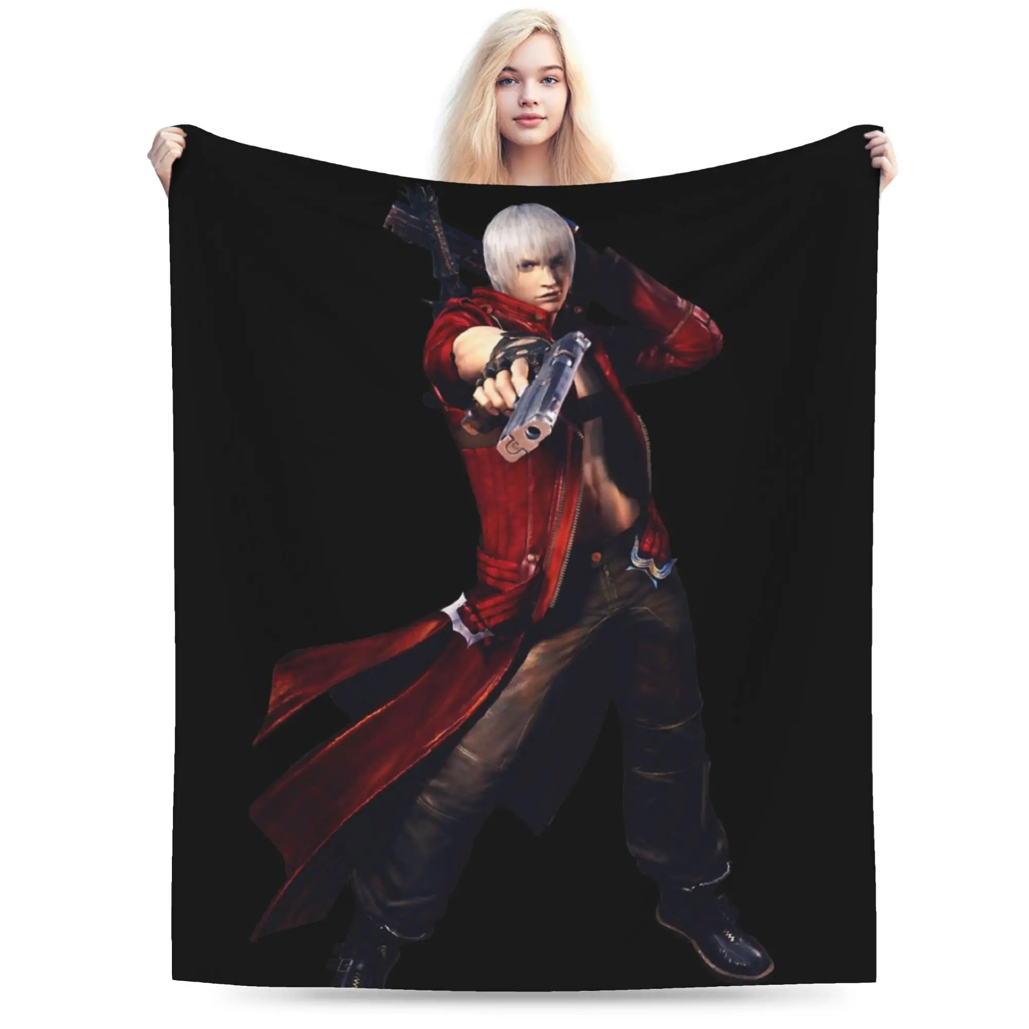 Super Soft Devils May-Cry 3 Throw Blanket Premium Flannel Fleece Lightweight  Bed Blanket Fuzzy Plush Blankets All Season Use