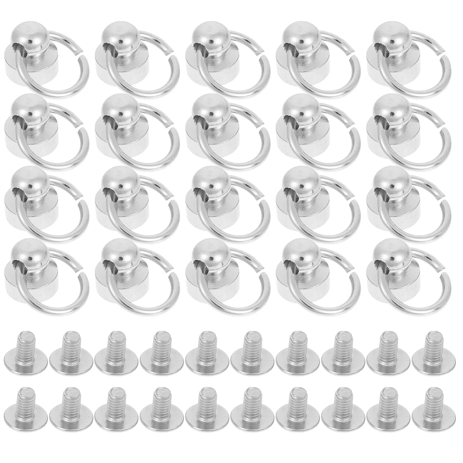 

20 Sets Mobile Phone Case Pull Buckle Leathercraft Rivets Hardware Bag Making Supplies Clasps and Closures Chain Screws Purse