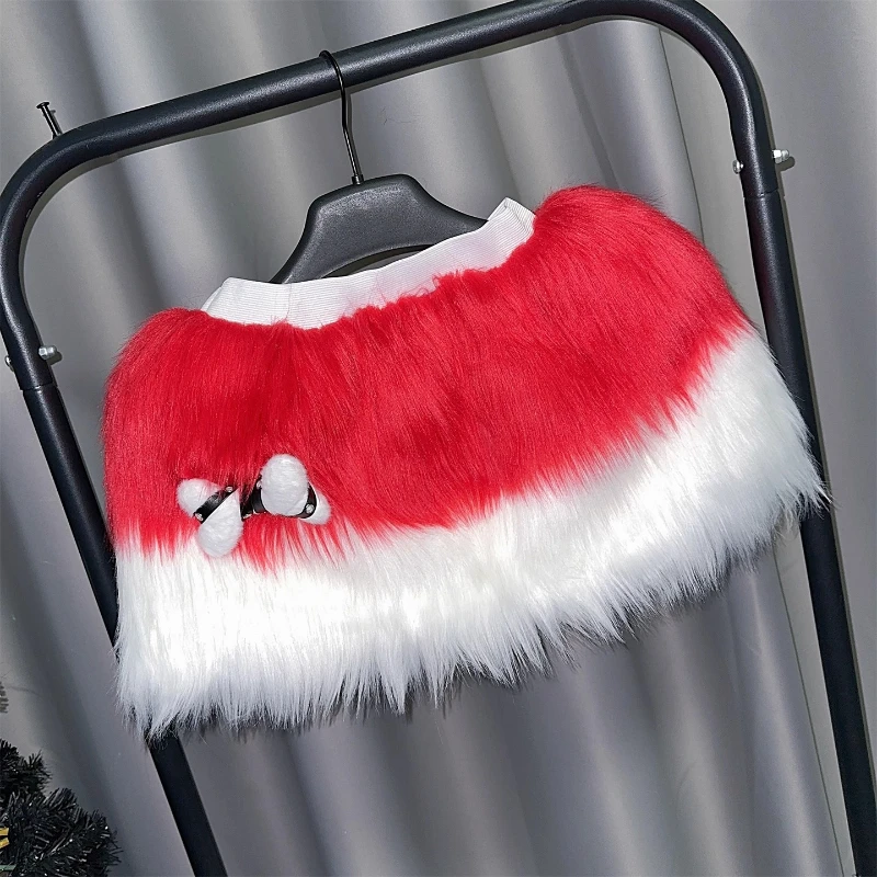 Herbst Winter Neue Y2K Hot Girl Subkultur Faux Pelz Kurzen Rock Gothic Design Verdickt Elastische Taille Pin Kurze Röcke Damen