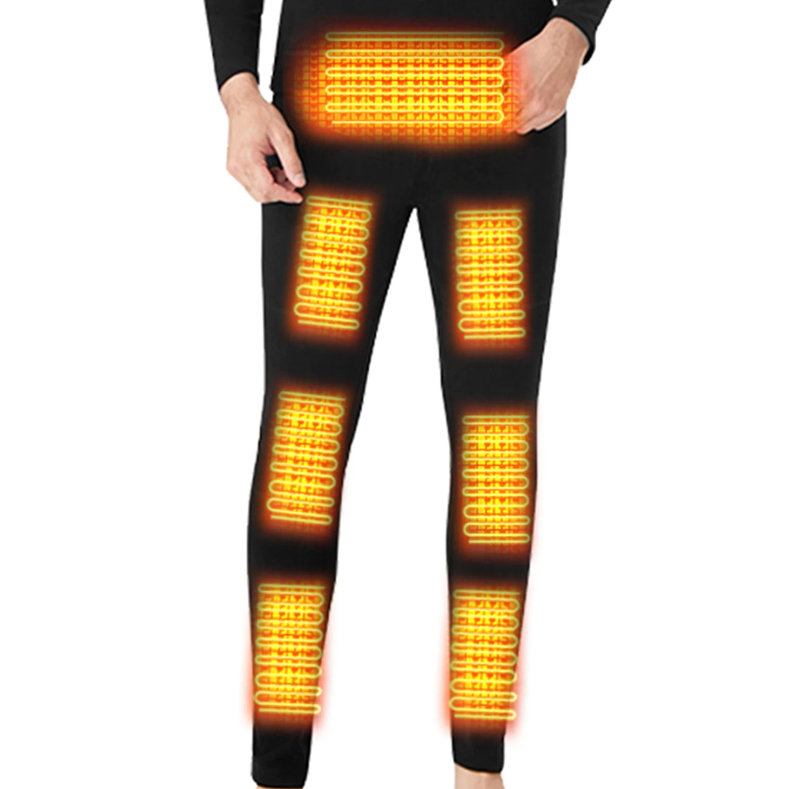

Heated Pants Washable USB Charging Electric Thermal Heating Trousers Insulated Heating Sport Pants with 5 Level Temperature