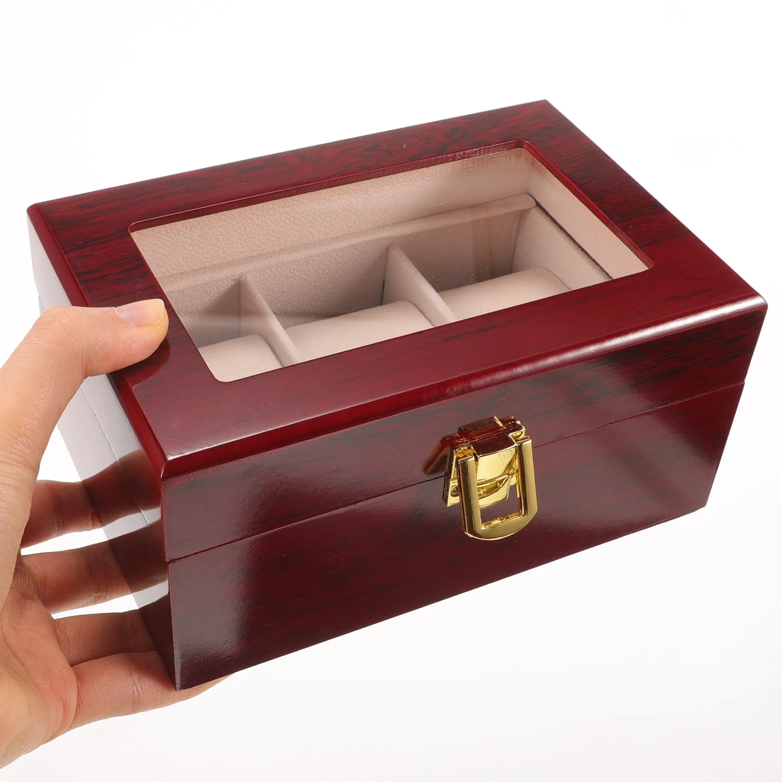 

3 Slot Wooden Watch Storage Box For Men Women Jewelry Organizer Case Display Holder Travel Portable Minimalist Gift
