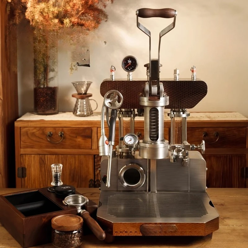 

Ручная кофемашина для домашнего эспрессо, коммерческая ручная полуавтоматическая стержневая машина переменного давления