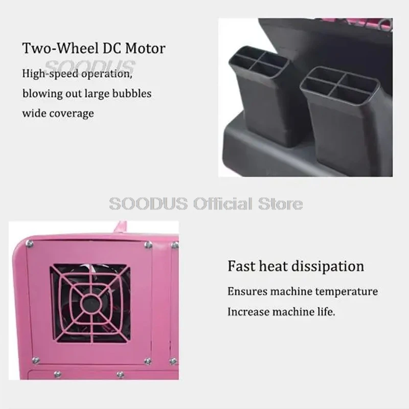 Professional 50W Bubble Maker Machine DMX Multi-Angle Lying Water Based Smoke Machine For DJ Outdoor Indoor Birthday Party