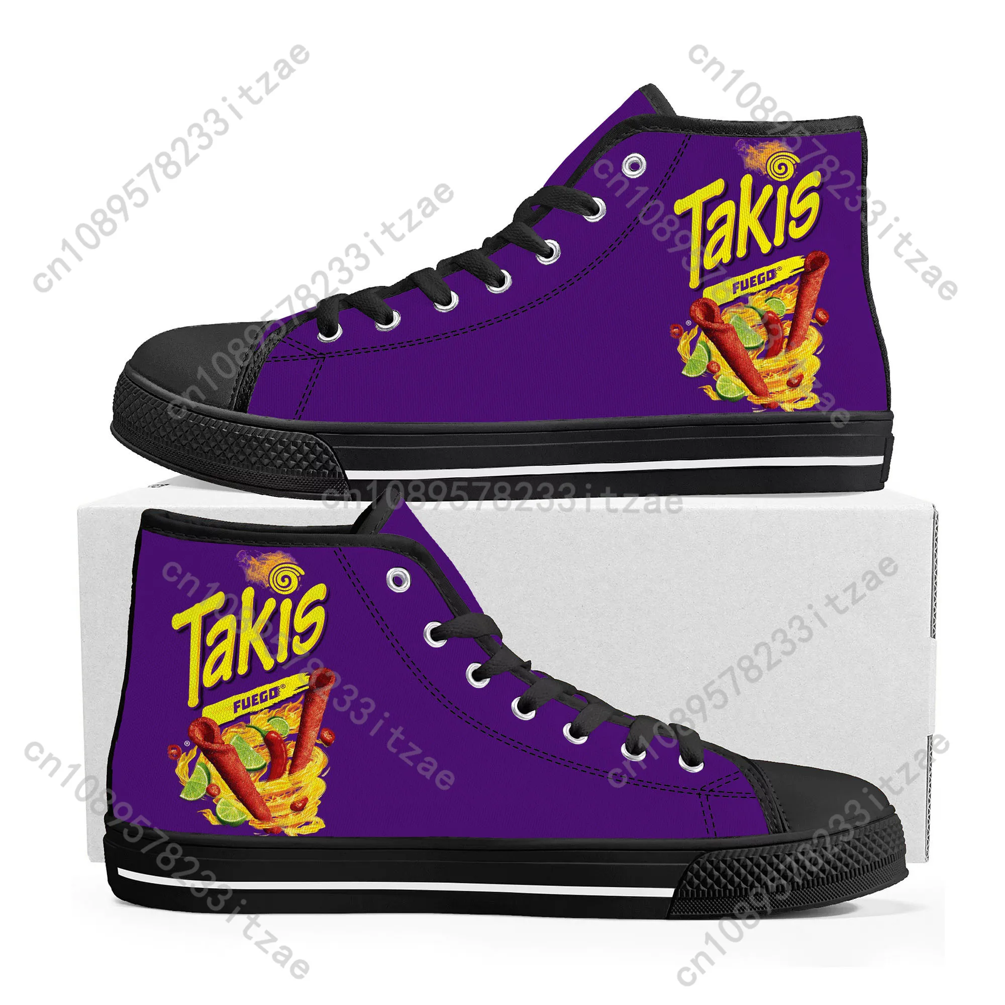 

Funny Chips Takis Food Snack High Top Sneakers Mens Womens Teenager High Quality Canvas Sneaker couple Casual Shoe Custom Shoes