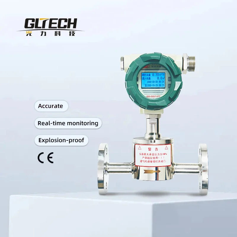 GLTech hot sale l/min diaphragm-gas-meter direct read digital mass gas air direct read gas air flow meter