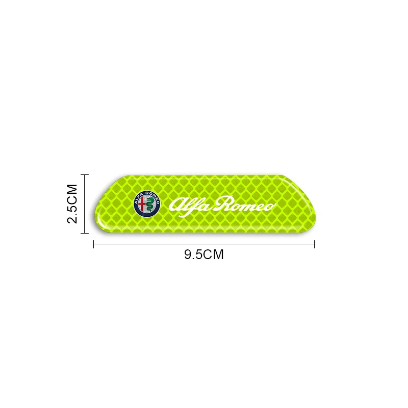 4PCS/set Car Reflective Strips Warning Stickers Badge Car Styling For Alfa Romeo 147 159 Giulietta Giulia Mito Spider Alpha
