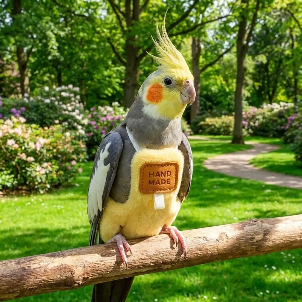 Adjustable Parrot Flight Suit Comfortable Escape-Proof Bird Urine Pants Warm Snap-Closure Bird Harness Nappy Daily Accessory