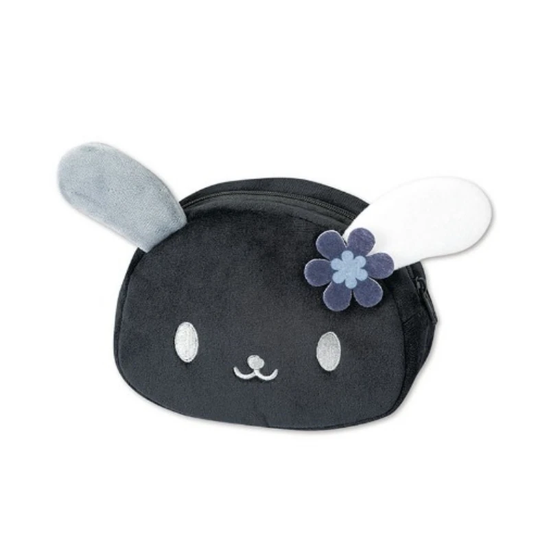 

Kawaii Большое лицо Usahana Плюшевая косметичка Sanrio Girl на молнии большой емкости туалетные принадлежности Черная сумка для хранения пенал подарок на день рождения