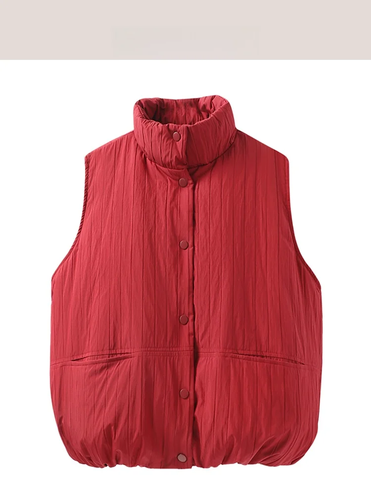 Tenax inverno novo leve para baixo colete feminino gola svel jaet sli tamanho pequeno casual sle calor faion