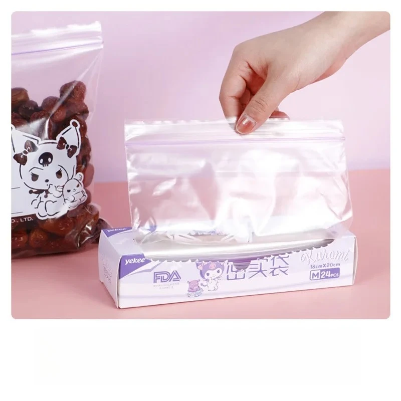 

Kawaii Hello Kitty Sealed Bag Cute Cartoon Thick Food Sealed Bag Travel Kitchen Supplies Women Supplies Student Gift Wholesale