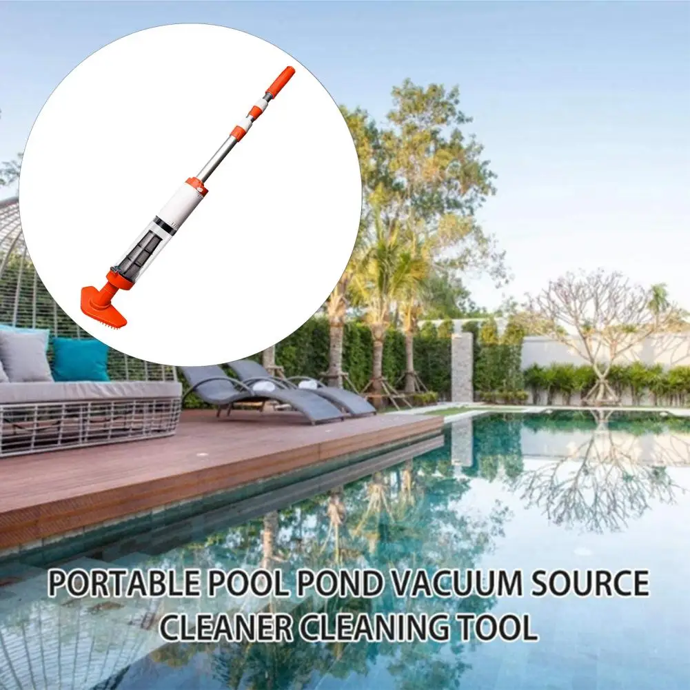 1 Set Swimming Pool Vacuum Cleaner 3 in 1 Cordless Rechargeable Powerful Motor Roller Bristle Design Handheld Pool Cleaner Spa H