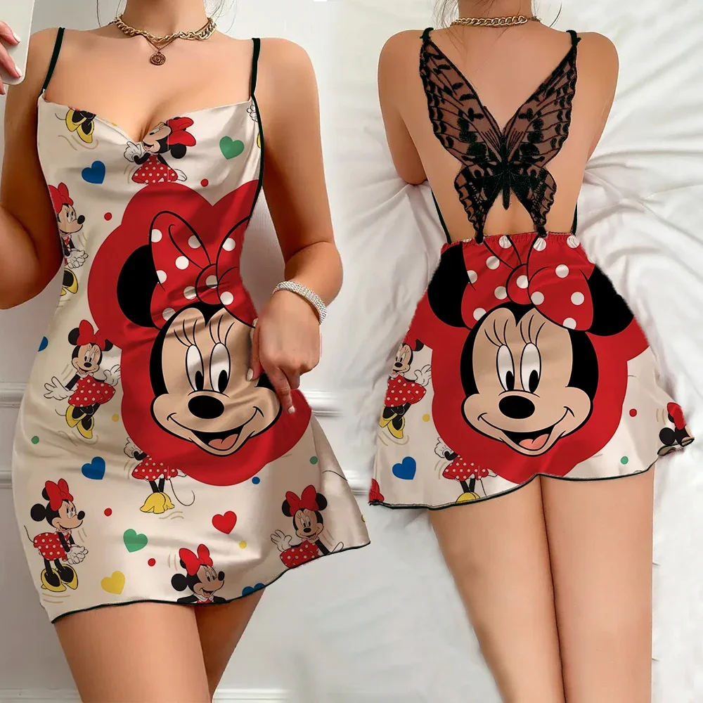 

2024 модная дизайнерская ночная рубашка для женщин, пикантная женская летняя Пижама с оборками без рукавов, уютное женское спальное платье, новое домашнее платье