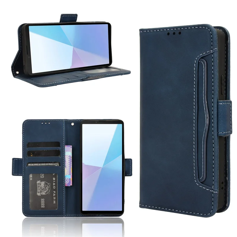 For Sony Xperia 10VI Luxury leather wallet case Multi card slot for Sony Xperia 10VI 10 VI 2024 Magnetic phone case