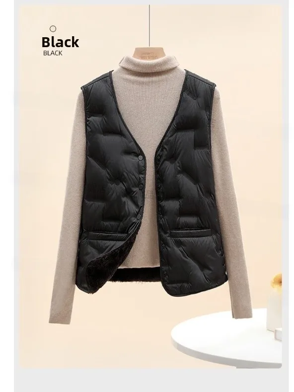 ort V-ne Damen Jaet 2025, Herbst, neue Sle, vielseitige Innenbekleidung, Oberbekleidung, Polyesterfaser, bestickt, Spleiß, dünnes Modell