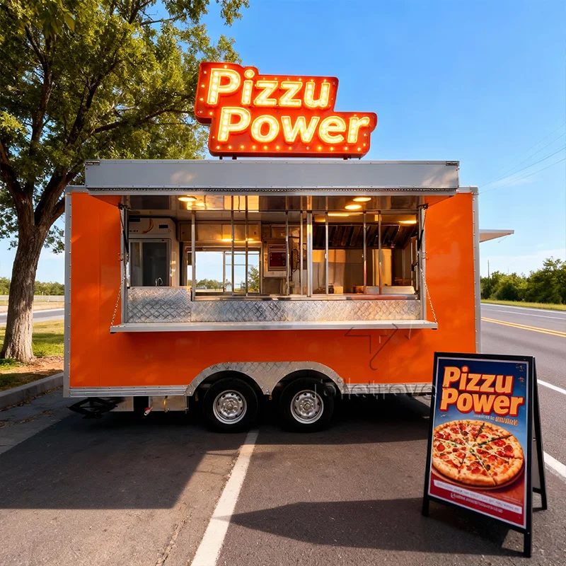 Commercial Mobile Food Truck Box Truck Tacos French Fries Pizza Food Trailer Baked Potatoes Electric-Food-Truck-for-Sale-Spain