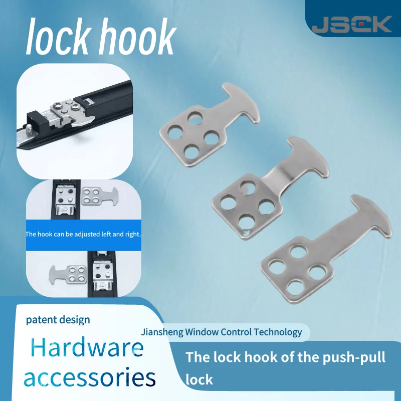 

Aluminum Alloy Door Window Lock Bar Hook Lock Piece Accessories Window Limit Block Push Pull Window Hook Buckle Firm Not Broken