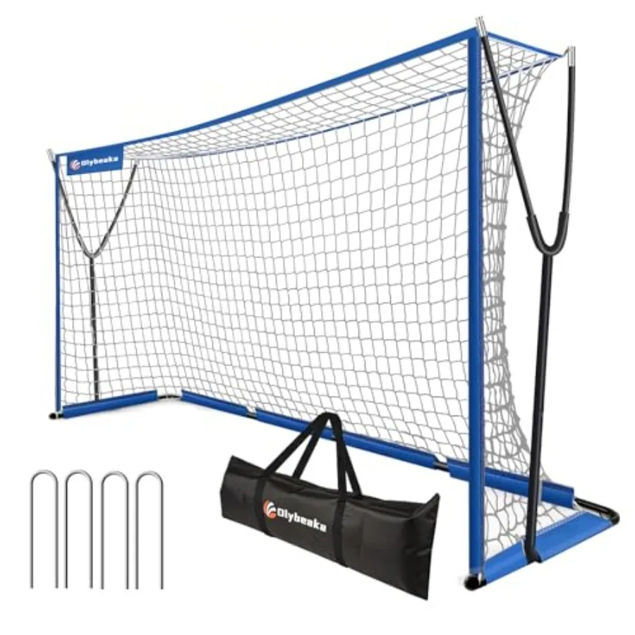 

Soccer Net 12x6 Feet, Soccer Goal for Backyard with Ultra Stable Outward Angled Metal Frame, 7-ply Tetoron, Portable Carry Bag