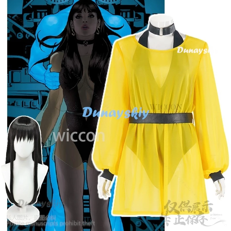 Anime Movie Watcherr Cosplay Silk Spectre Costume Sexy Jumpsuit Yellow Dress Lolita Cos Halloween Christmas For Woman Customized