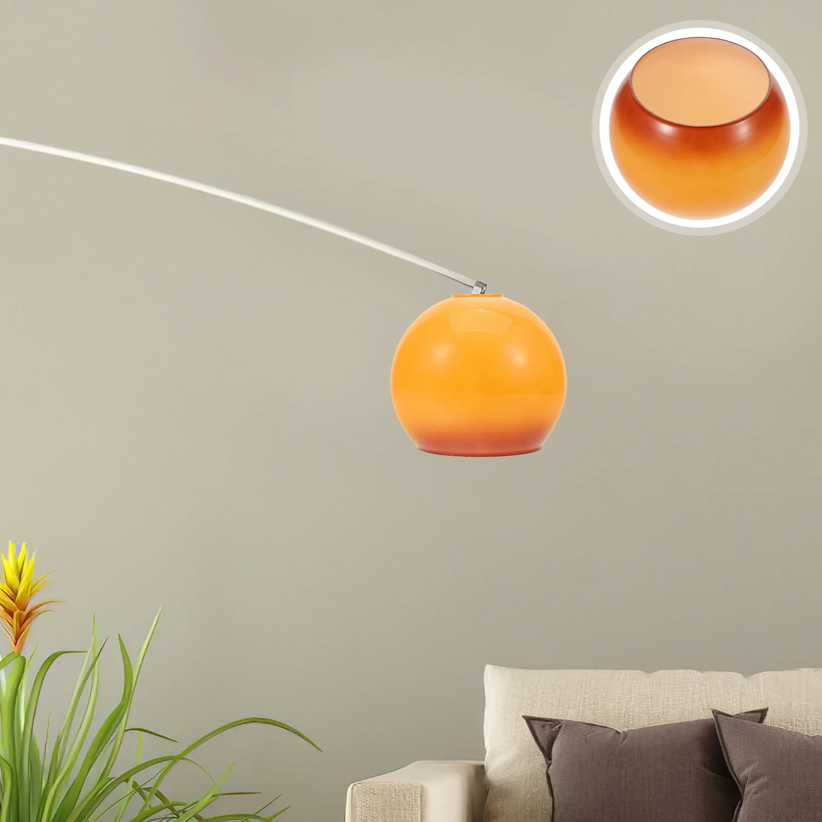 

E27 Стеклянный глобус, сменный абажур, выдувной круглый шар, подвесной светильник, декоративная крышка для столовой, защита глаз, долговечный