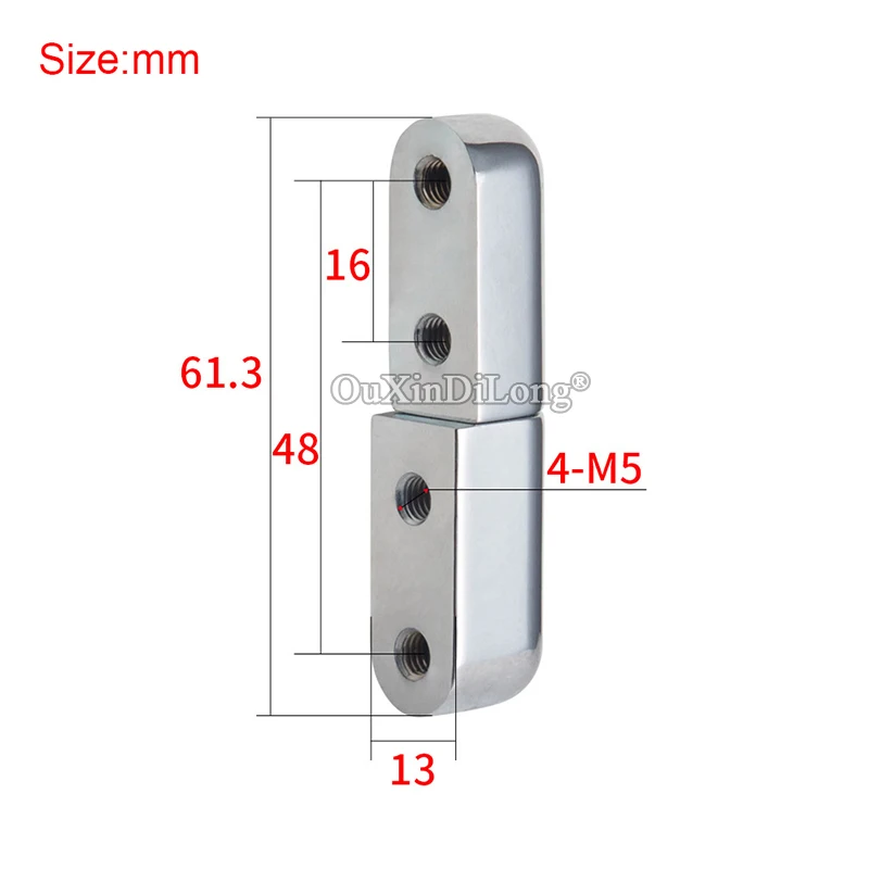 New 20PCS Zinc Alloy Industrial Hinges Distribution Box Hinges Switch Electrical Cabinet Door Hinges Equipment Hinges Chromed