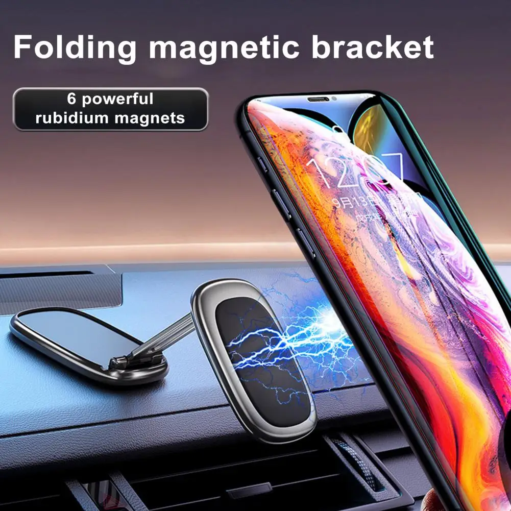 Strong Load-bearing Phone Holder Strong Load Bearing Magnetic Suction Car Phone Holder with 360 Degree Rotation Visible for Auto