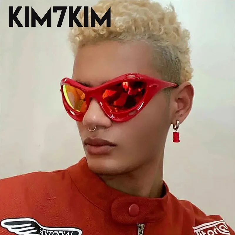 Punk Sports Sunglasses Women Men 2024 Fashion Cat Eye Sun Glasses Ladies Luxury Brand Futuristic Goggles Y2k Trending Products